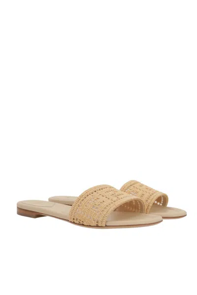 Fendi Sandals In Neutral