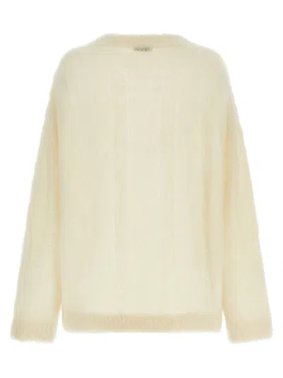 Brunello Cucinelli Mohair Silk Sweater Sweaters And Cardigans White In Neutral