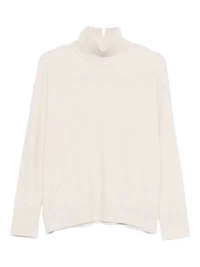 Antonelli Turtleneck Long-sleeved Sweater In Neutral
