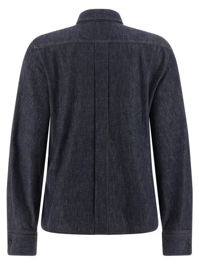 Brunello Cucinelli Cotton Grey Shirt In Blue