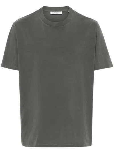Our Legacy Mens Worn Black Boxy Short-sleeve Cotton-jersey T-shirt In Gray