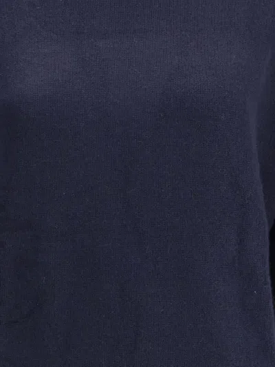 Allude Turtleneck Cashmere Sweater In Blue