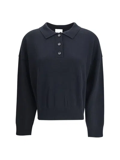 Allude Button-fastening Polo Top In Blue