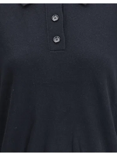 Allude Button-fastening Polo Top In Blue