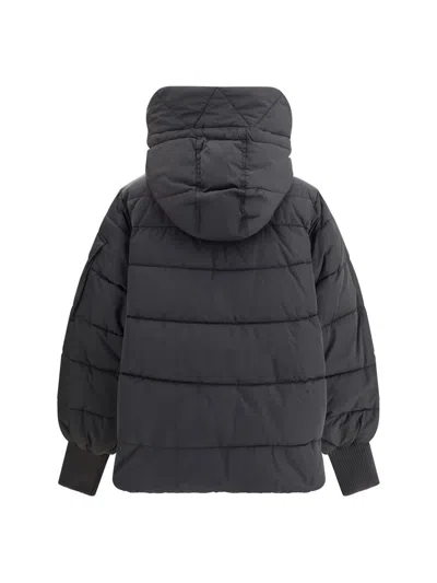 Pinko Technical Canvas Jacket With Hood In Black