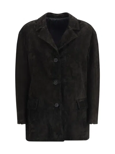 Salvatore Santoro Button-fastening Leather Jacket In Black