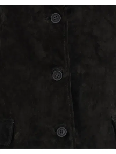 Salvatore Santoro Button-fastening Leather Jacket In Black