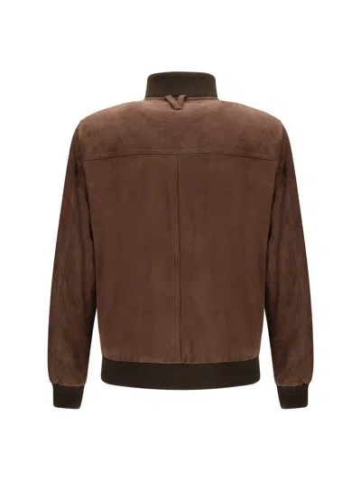 Valstar Ino Padded Calfskin Jacket In Brown