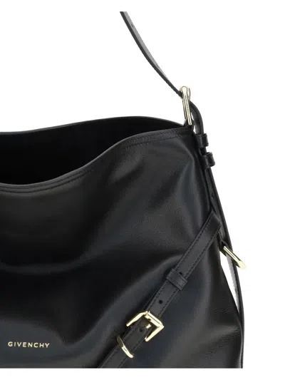 Givenchy Women Voyou Medium Leather Shoulder Bag In Black
