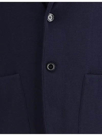 Lardini Single-breasted Virgin Wool Blazer In Blue