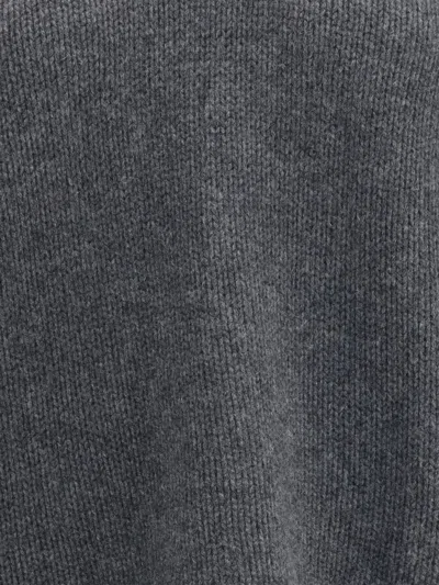 Loulou De Saison Derry Cashmere U-neck Sweater In Gray