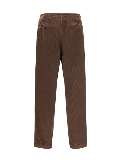 Dolce & Gabbana Men Corduroy Pants In Brown