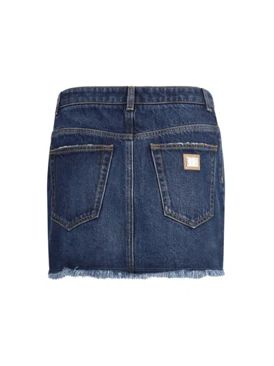 Dolce & Gabbana Women Denim Miniskirt In Blue