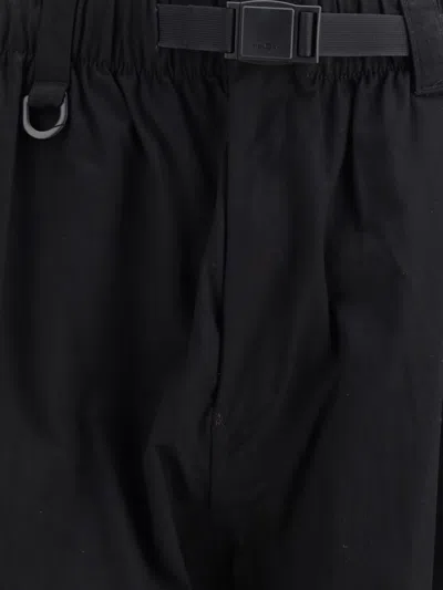 Y-3 Pleated-details Cargo Trousers In Black