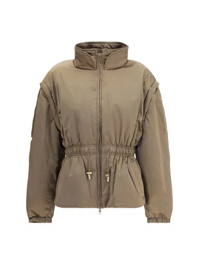 Isabel Marant Étoile Dastyni Puffer Jackets Green In Brown