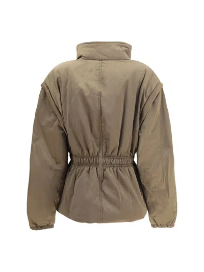 Isabel Marant Étoile Dastyni Puffer Jackets Green In Brown