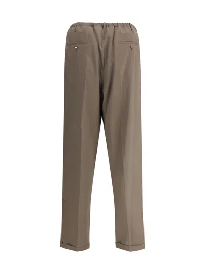 Magliano Elastic Waistband Cuffed Hem Trousers In Animal Print