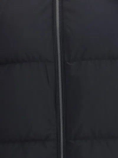 Moose Knuckles Quilted Jacket Removable Hood In Blue