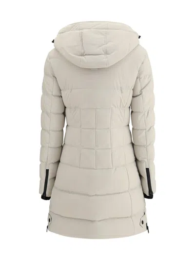 Moose Knuckles Quilted Padded Single-breasted Coat In Neutral