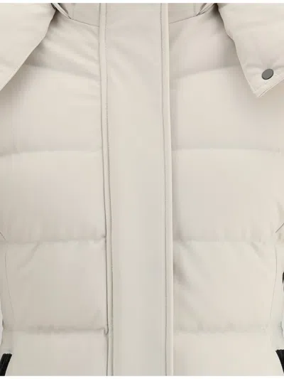 Moose Knuckles Quilted Padded Single-breasted Coat In Neutral