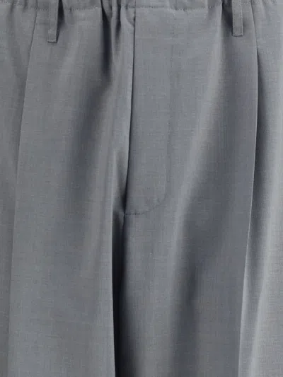 Magliano Pleated Elastic Waist Trousers With Back Pocket In Blue