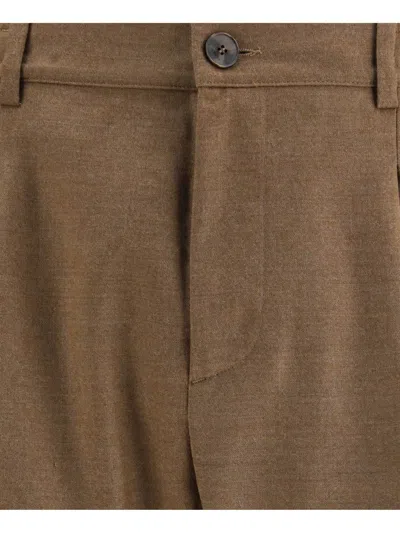Cruna Pleat-details Trousers In Brown