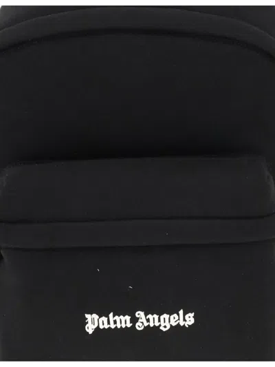 Palm Angels Versatile Backpack Featuring Adjustable Elements In Black