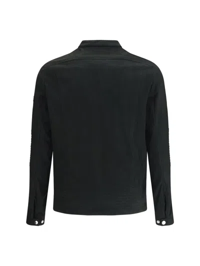 Tatras Double-slider Zip Suede Leather Jacket In Green