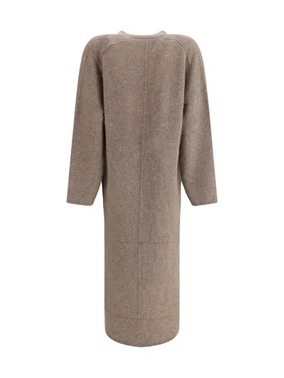 Loulou De Saison Smet Knit Wool-blend Maxi Cardigan In Brown
