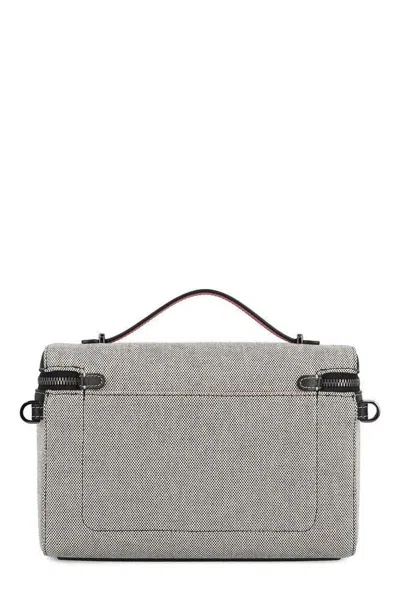 Christian Louboutin Logo Engraved Zip-up Shoulder Bag In Black