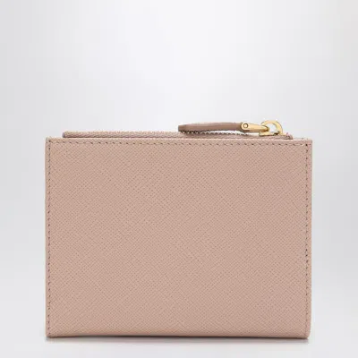 Prada Powder Pink Saffiano Wallet In Neutral