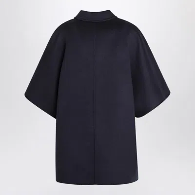 Gucci Reversible Blue Coat With Gg Pattern Women In Blue