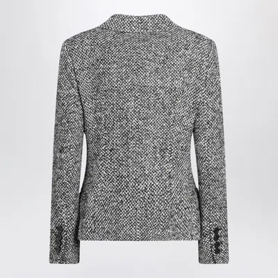 Dolce & Gabbana Tailored Wool Blend Jacket Featuring Buttons In Gray