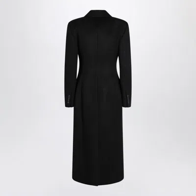 Givenchy Womens Black Regular-fit Double-breasted Wool Coat In Black