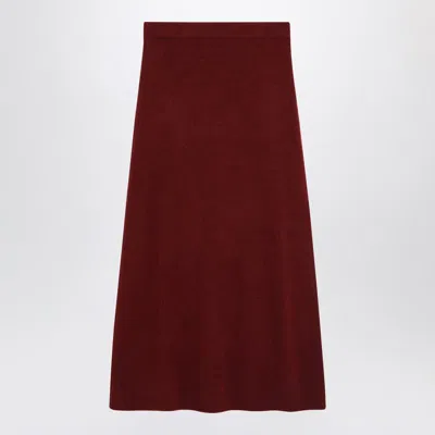 Max Mara Raspberry Skirt In Stretch Knit In Brown