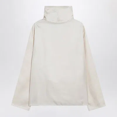 Loulou Studio Silk Blouse With Drawstring And Long Sleeves In Neutral