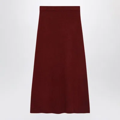 Max Mara Raspberry Skirt In Stretch Knit In Brown