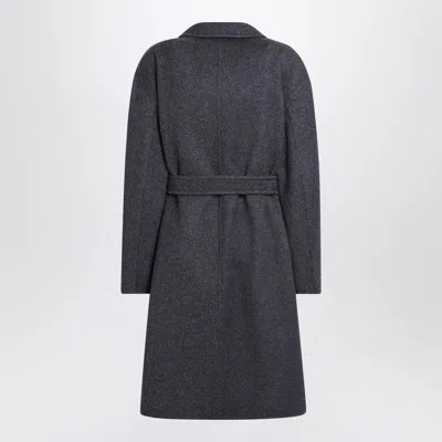 Max Mara Coat With Denim Effect In Black