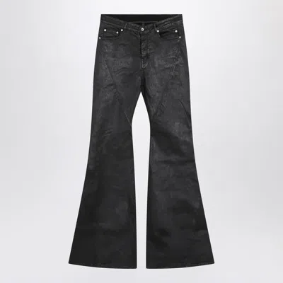 Rick Owens Drkshdw Coated Bootcut Jeans In Black