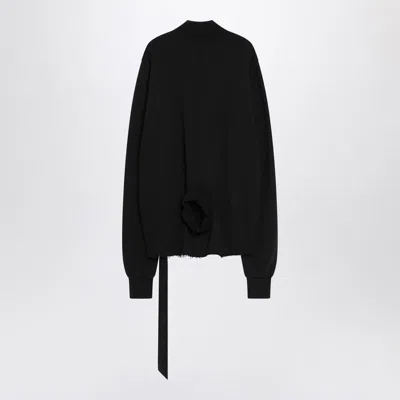 Rick Owens Drkshdw Sweatshirt With Open Back In Black