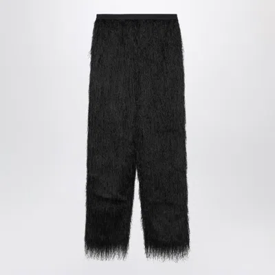 Loulou Studio Reed Fringed Trousers In Black