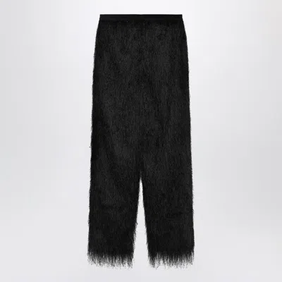 Loulou Studio Reed Fringed Trousers In Black