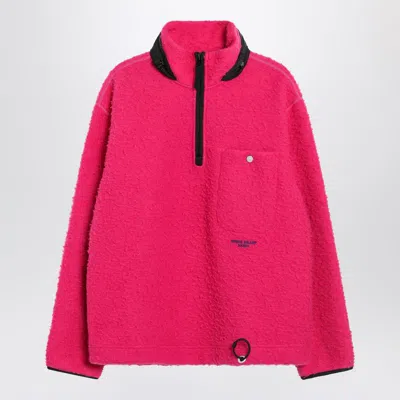 Stone Island Mens Fuchsia Marina Long-sleeve Wool Blend Sweater In Pink