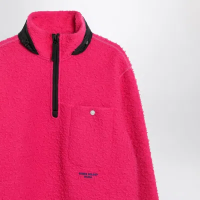 Stone Island Mens Fuchsia Marina Long-sleeve Wool Blend Sweater In Pink