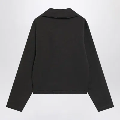 Lemaire Wool And Cotton-blend Zip-up Sweater In Green