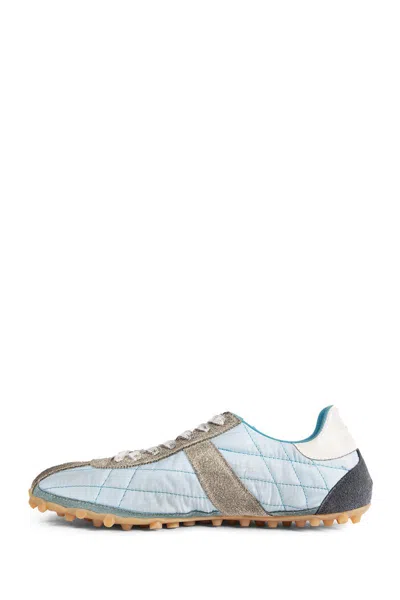 Maison Margiela Sprinter Leather And Brushed Suede-trimmed Shell Sneakers In Blue