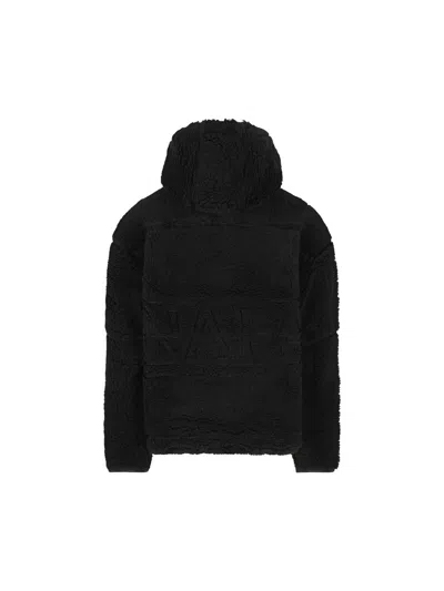 Napapijri Logo-patch Fleece Jacket In Black