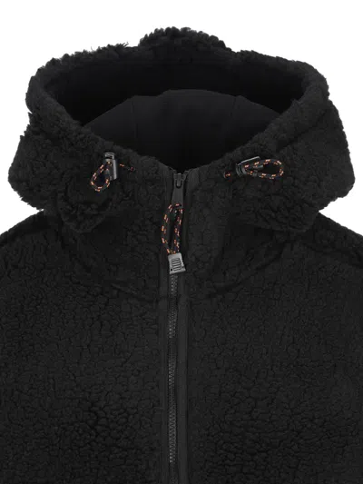 Napapijri Logo-patch Fleece Jacket In Black