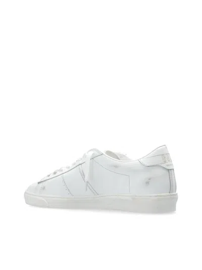 Golden Goose Leather Sneakers Featuring Perforated Detailing In White