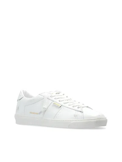 Golden Goose Leather Sneakers Featuring Perforated Detailing In White